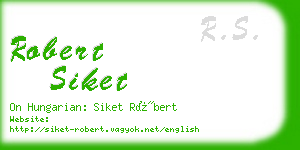 robert siket business card